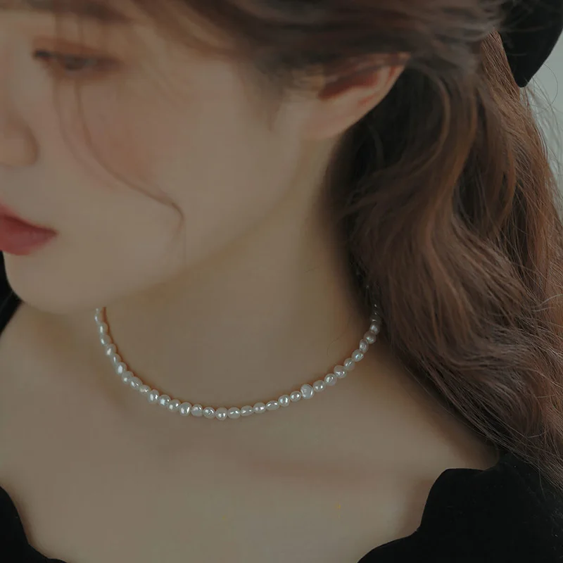Hengsheng 4-5mm バロック淡水パールネックレス - Pearl Trim Chain のレビューと価格