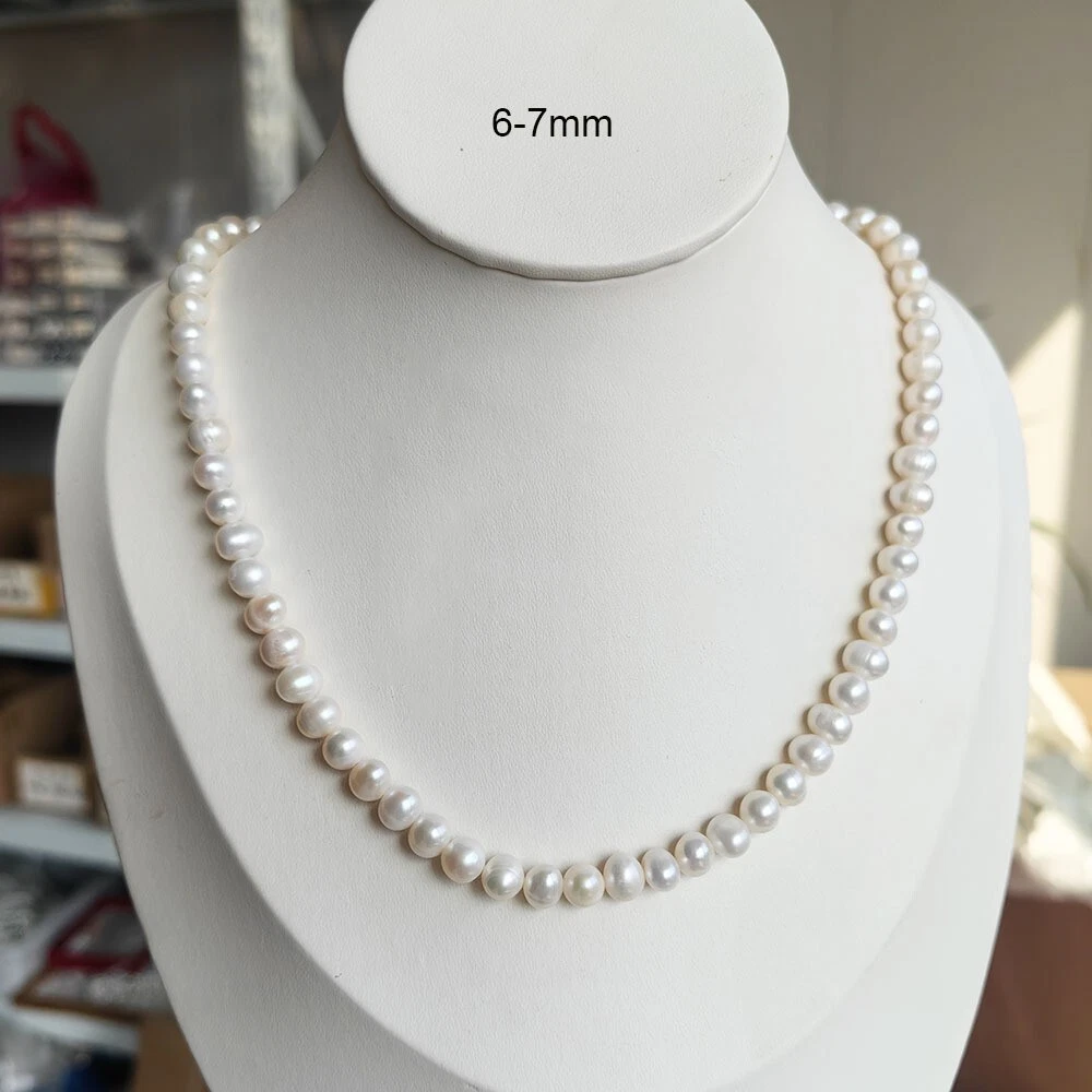 天然真珠ネックレス アコヤ AAA 6-7mm ラウンドパー - Pearl Trim Chain のレビューと価格