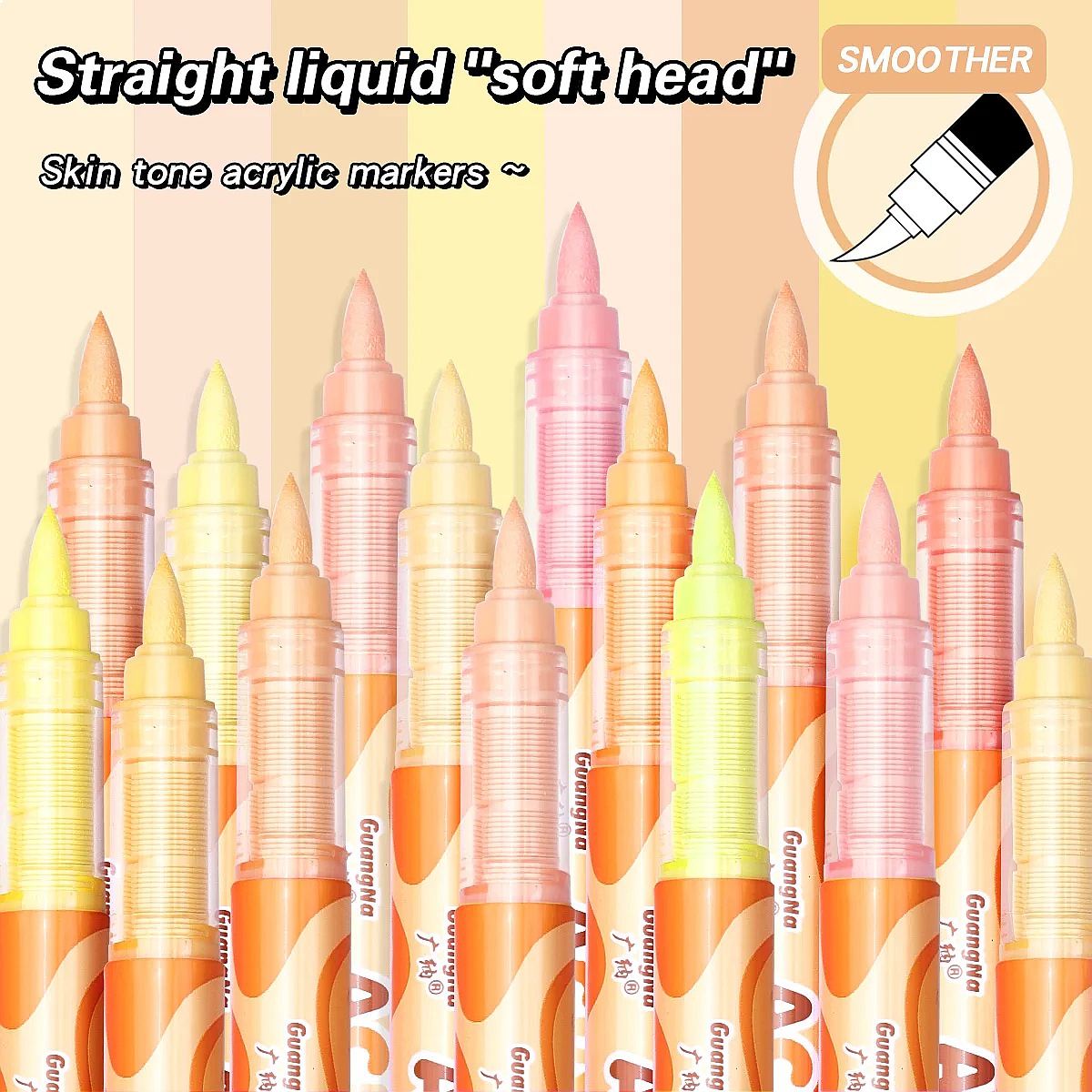 GuangNa 72色ソフトブラシアクリルマーカーペンセット - Copic Marker Sketch のレビューと価格