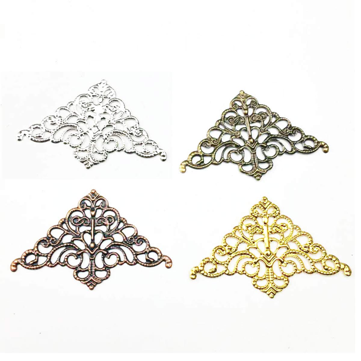 200個入り中空コネクター三角形フィリグリーラップ 32x5 - Craft Embellishments のレビューと価格